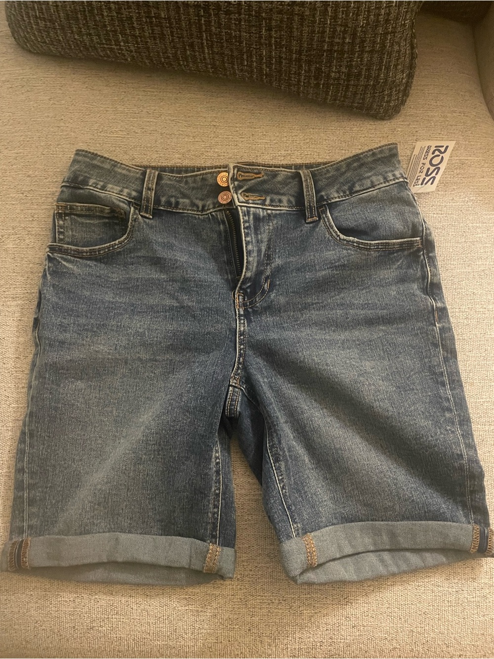 Women’s Mid Wash Denim Bermuda Shorts